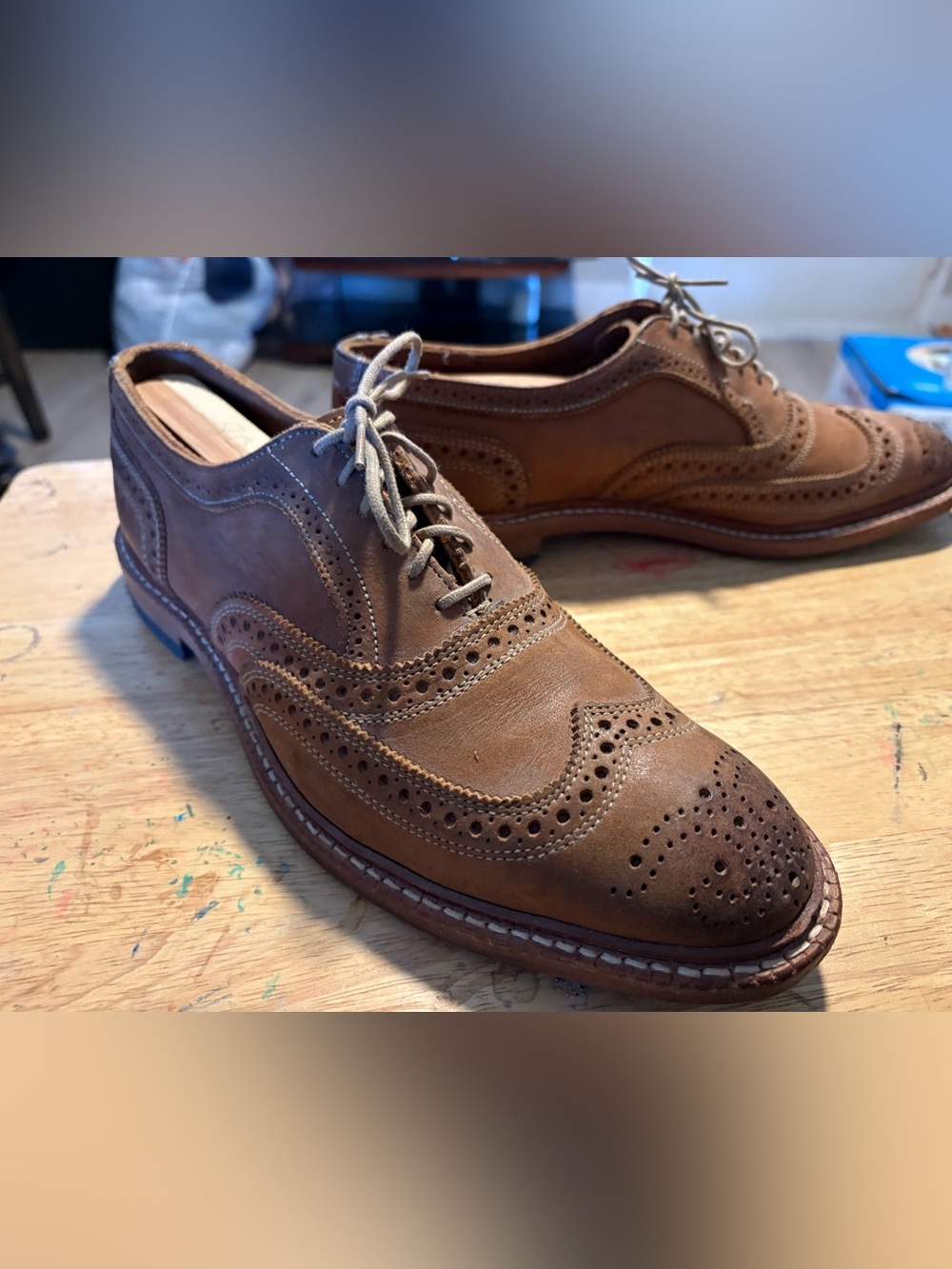 Allen Edmonds Brown Leather Wingtip Brogues